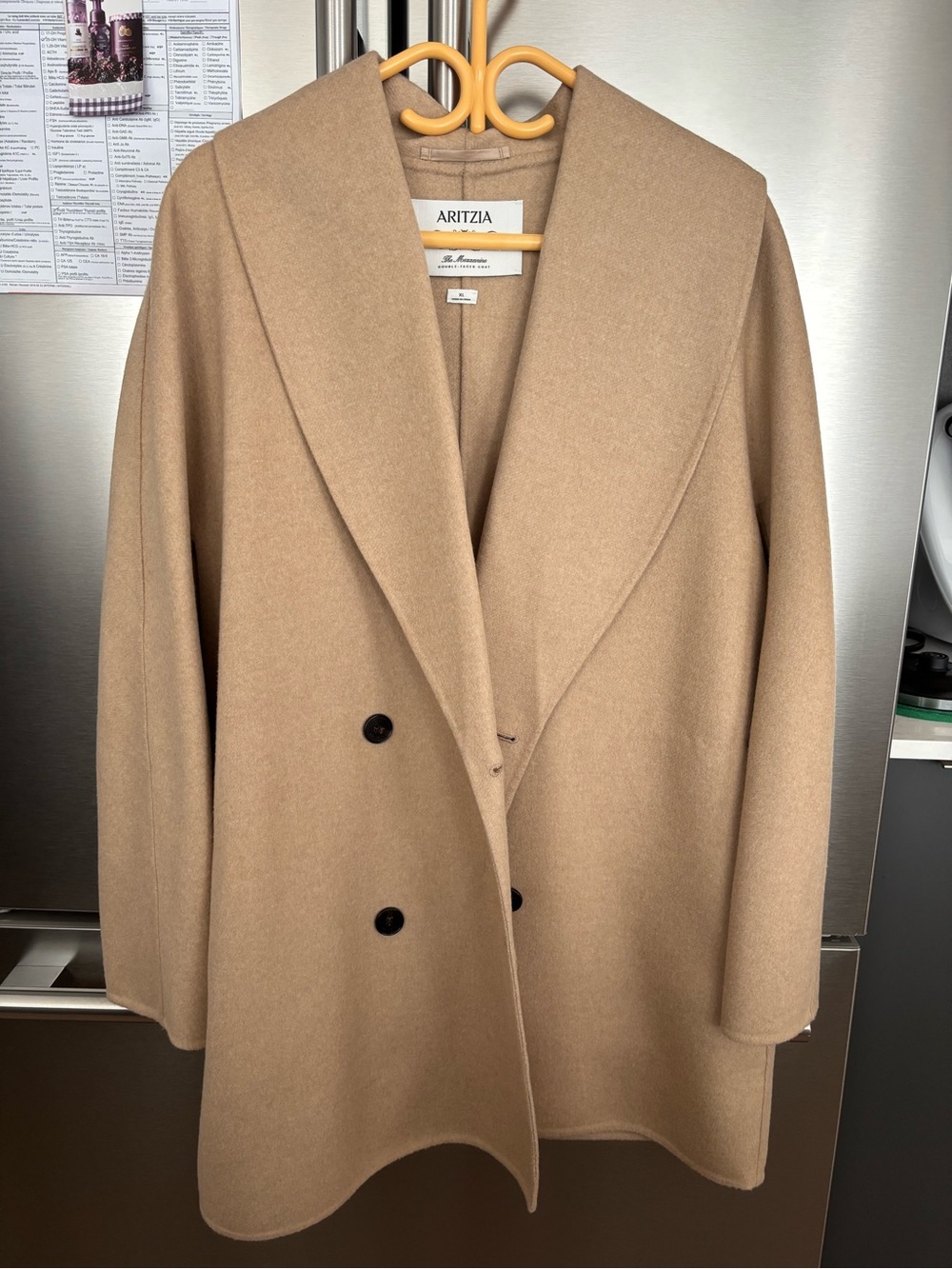 Aritzia Wool Blend Double-Breasted Camel Coat (The Mezzanine)